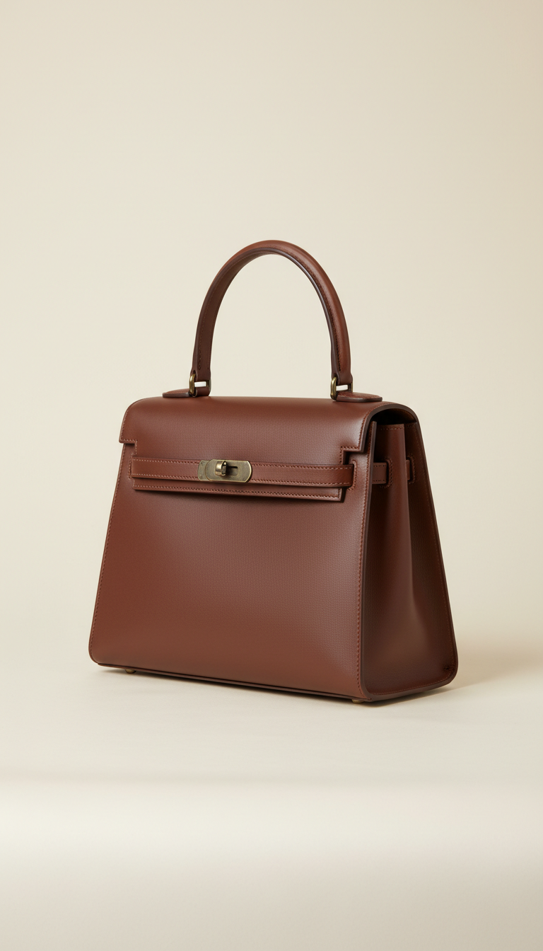 Top-Handle Bag in Italian Leather