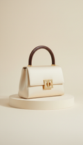 Shoulder Bag with Gold-Plated Clasp